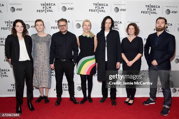 Rea Lest, Laura Pahlapuu, Rainer Sarnet, Katrin Kissa, Jorgen Liik, Ellen Havenith, and Lukasz Dzieciol attend the 'November' Premiere during the...