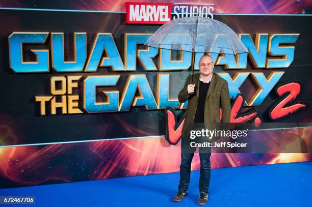 Al Murray attends the European Gala Screening of "Guardians of the Galaxy Vol. 2" at Eventim Apollo on April 24, 2017 in London, United Kingdom.