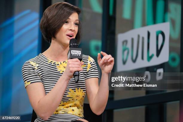 Singer Erin Bowman discusses her musical career with the Build Series at Build Studio on April 24, 2017 in New York City.