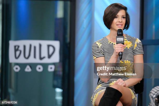 Singer Erin Bowman discusses her musical career with the Build Series at Build Studio on April 24, 2017 in New York City.