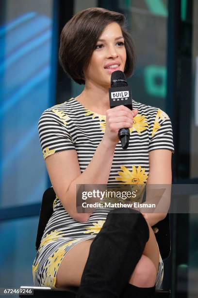 Singer Erin Bowman discusses her musical career with the Build Series at Build Studio on April 24, 2017 in New York City.