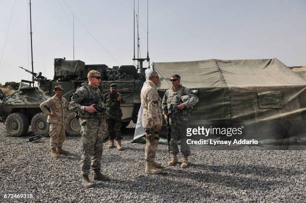 Lt. Gen. John W. Nicholson Jr., the Deputy Commander of all forces in Southern Afghanistan at the time, at Kandahar Air Field in Southern...