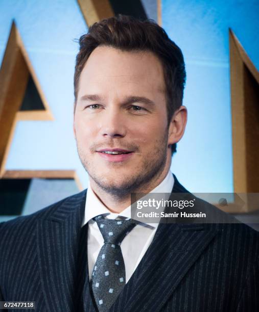 Chris Pratt attends the European Gala Screening of "Guardians of the Galaxy Vol. 2" at Eventim Apollo on April 24, 2017 in London, United Kingdom.