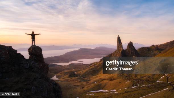 old man of storr - old man of storr stock pictures, royalty-free photos & images