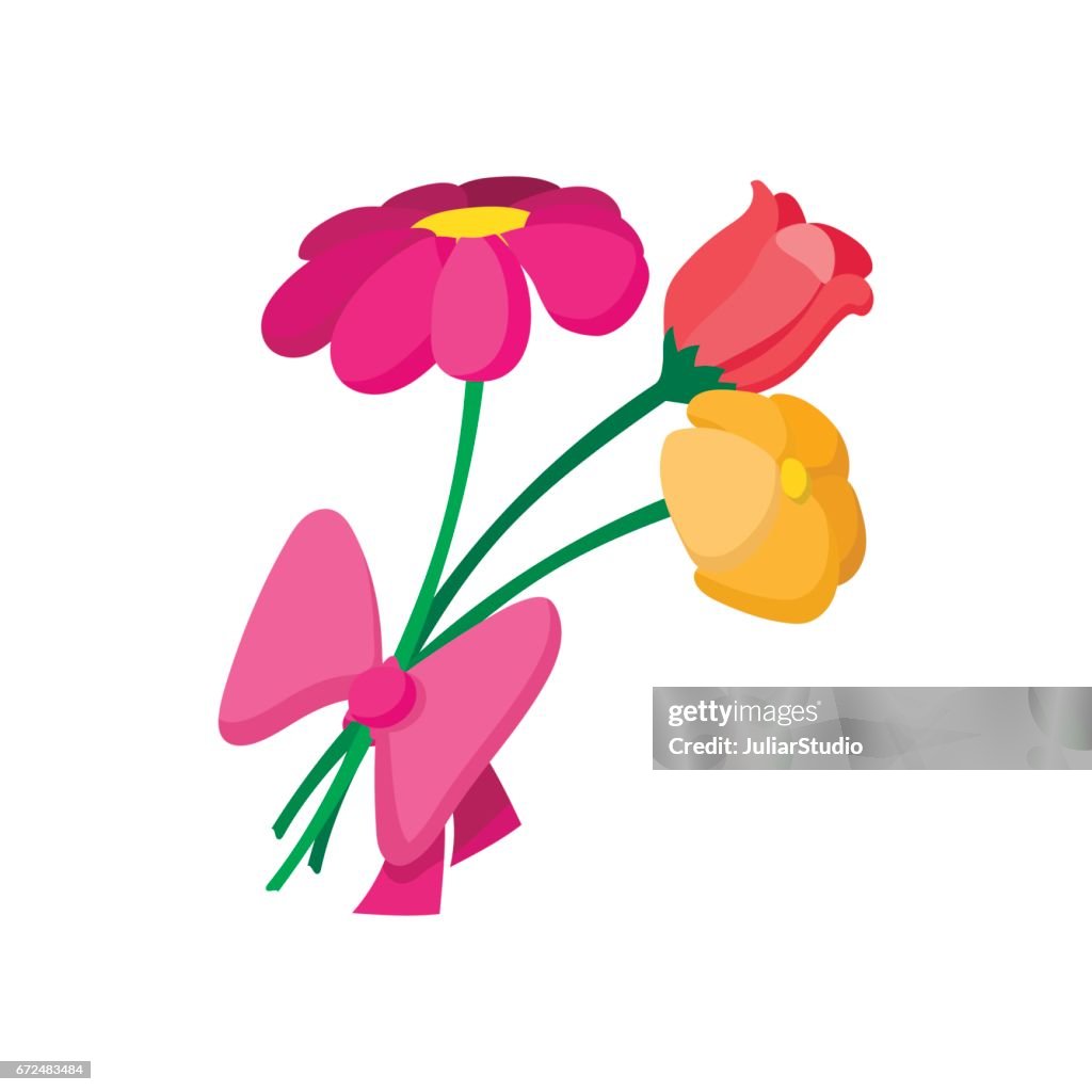 Ramo De Primavera Flores Dibujos Animados Icono Ilustración de stock -  Getty Images