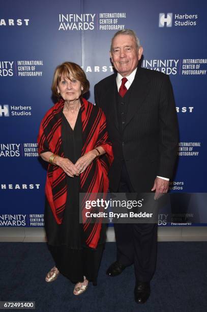 Jean Goebel and journalist Jean Goebel attend The International Center of Photography's 33rd Annual Infinity Awards at Pier 60 on April 24, 2017 in...