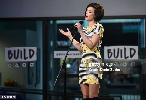 Musician Erin Bowman performs during the Build Series at Build Studio on April 24, 2017 in New York City.