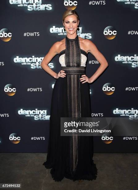 Personality Erin Andrews attends "Dancing with the Stars" Season 24 at CBS Televison City on April 24, 2017 in Los Angeles, California.