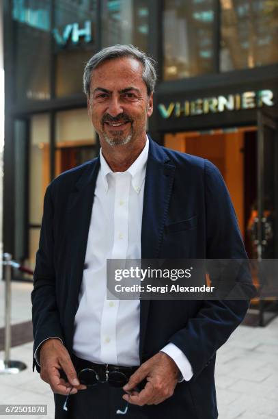 Carlo Traglio, President of Vhernier, attends the Vhernier launch with Andrea Bocelli in Design District on April 24, 2017 in Miami, Florida.