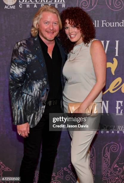 Philip Sweet of Little Big Town and Rebecca Sweet attend Best Cellars Wine Dinner hosted by T.J. Martell Foundation on April 24, 2017 in Nashville,...