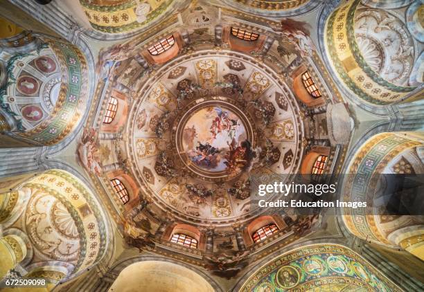 Ravenna, Ravenna Province, Italy, The cupola in San Vitale basilica, The fresoes were painted between 1778 and 1782 by three artists, Barozzi,...