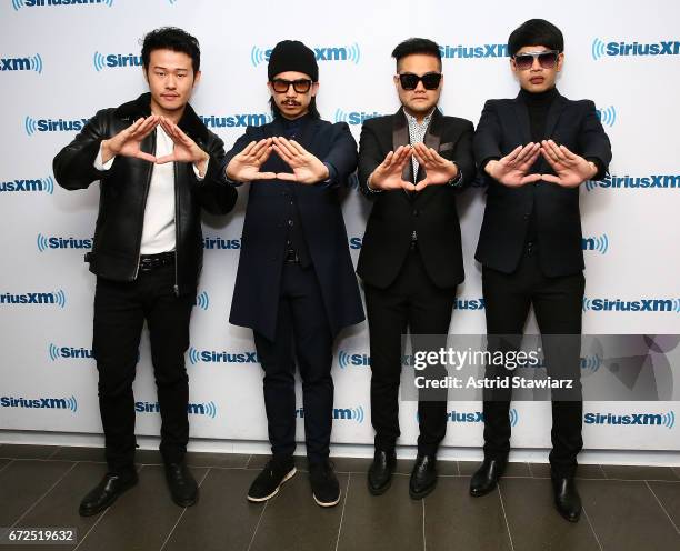 Rock band from Thailand, Slot Machine, visit the SiriusXM Studios on April 24, 2017 in New York City.