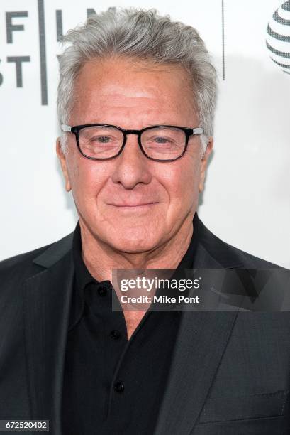 Dustin Hoffman attends Tribeca Talks: Director's Series: Noah Baumbach during the 2017 Tribeca Film Festival at BMCC Tribeca PAC on April 24, 2017 in...