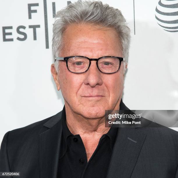 Dustin Hoffman attends Tribeca Talks: Director's Series: Noah Baumbach during the 2017 Tribeca Film Festival at BMCC Tribeca PAC on April 24, 2017 in...