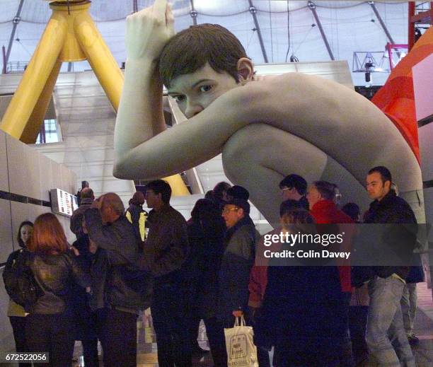 View inside the Millenium Dome on its opening day, London, 20th December 1999.