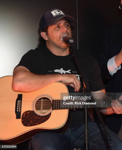 Rhett Akins performs during Music And Miracles Superfest benefitting Chicken Salas Chick Foundation at Jordan-Hare Stadium on April 22, 2017 in...