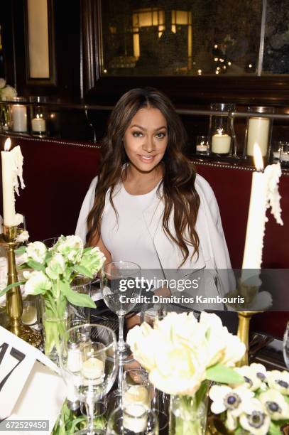 Lala Anthony attends the CHANEL Tribeca Film Festival Artists Dinner at Balthazar on April 24, 2017 in New York City.