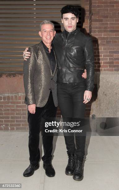 Radio personality Elvis Duran and Leon Else attend the George Michael Tribute Concert presented by VH1's Save The Music at Highline Ballroom on April...