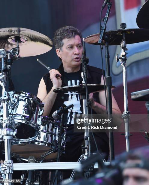 Michael Cartellone of Lynyrd Skynyrd performs during Music And Miracles Superfest at Jordan-Hare Stadium on April 22, 2017 in Auburn, Alabama.