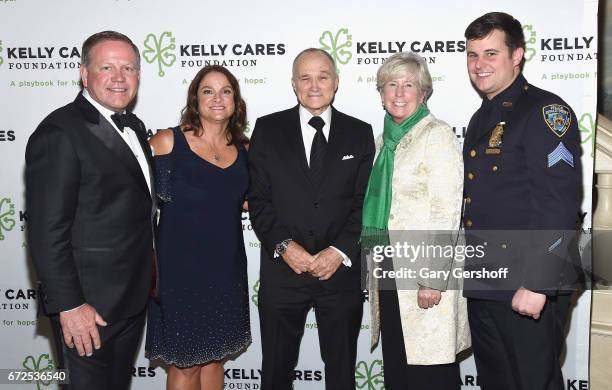 The Kelly Cares co-founders Brian Kelly, Paqui Kelly, former NYC Police Commissioner Ray Kelly, Patti MacDonald and NYC Police Officer Conor...