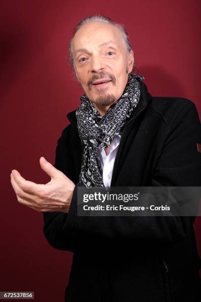 Singer Alan Stivell poses during a portrait session in Paris, France on .