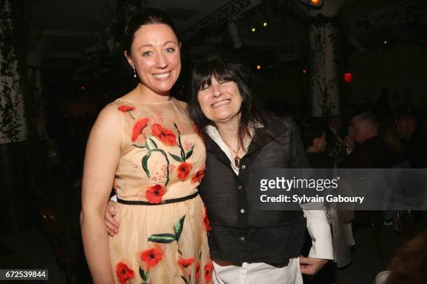 Kate Brashares and Ruth Reichl attend Edible Schoolyard NYC 2017 Spring Benefit at Metropolitan West on April 24, 2017 in New York City.