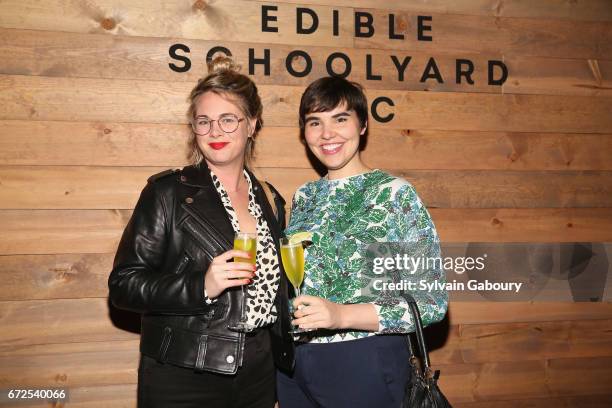 Alison Roman and Maisie Wilhelm attend Edible Schoolyard NYC 2017 Spring Benefit at Metropolitan West on April 24, 2017 in New York City.