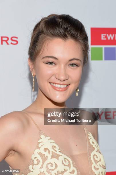 Actress Isa Briones attends the East West Players "Radiant" 51st Anniversary Visionary Awards and silent auction at Hilton Universal City on April...