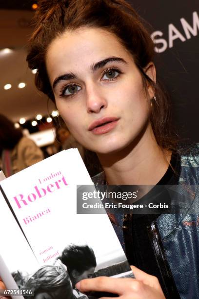 Writer Loulou Robert poses during a portrait session in Paris, France on .