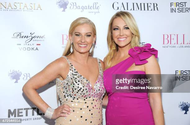 Courtenay Hall and Stephanie Hollman attend BELLA New York Spring Issue cover party hosted by Kelly Osbourne at Bagatelle on April 24, 2017 in New...