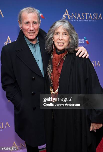 Jim Dale and Julia Schafler attend "Anastasia" opening night at The Broadhurst Theatre on April 24, 2017 in New York City.