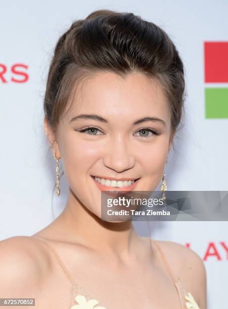 Actress Isa Briones attends the East West Players 'Radiant' 51st Anniversary Visionary Awards and silent auction at Hilton Universal City on April...