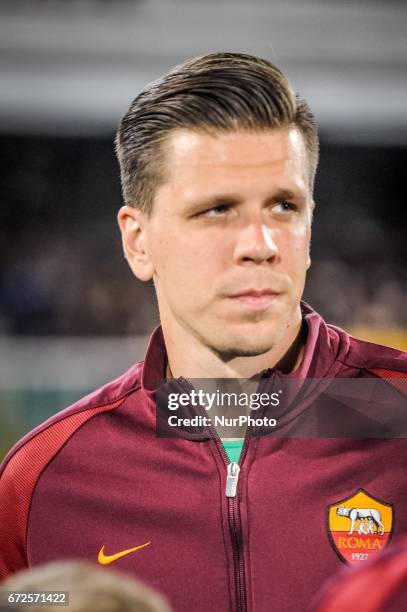 Szczesny Wojciech during the Italian Serie A football match Pescara vs Roma on April 24 in Pescara, Italy.