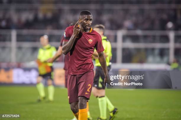 Rudiger Antonio during the Italian Serie A football match Pescara vs Roma on April 24 in Pescara, Italy.