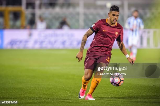 Emerson Palmieri during the Italian Serie A football match Pescara vs Roma on April 24 in Pescara, Italy.