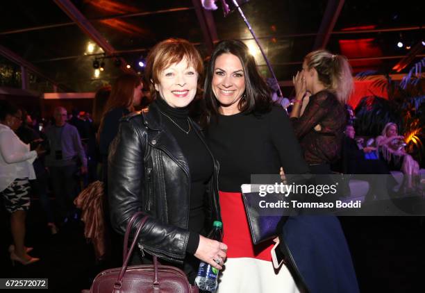 Actress Frances Fisher and guest attend the Los Angeles Premiere Screening of National Geographics 'Genius' the Fox Theater on April 24, 2017 in Los...