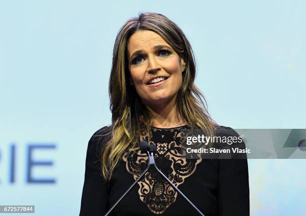 Savannah Guthrie attends 2017 Matrix Awards at Sheraton New York Times Square on April 24, 2017 in New York City.