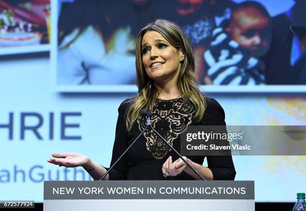 Savannah Guthrie attends 2017 Matrix Awards at Sheraton New York Times Square on April 24, 2017 in New York City.