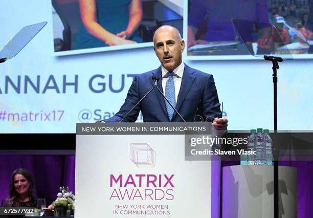Matt Lauer attends 2017 Matrix Awards at Sheraton New York Times Square on April 24, 2017 in New York City.