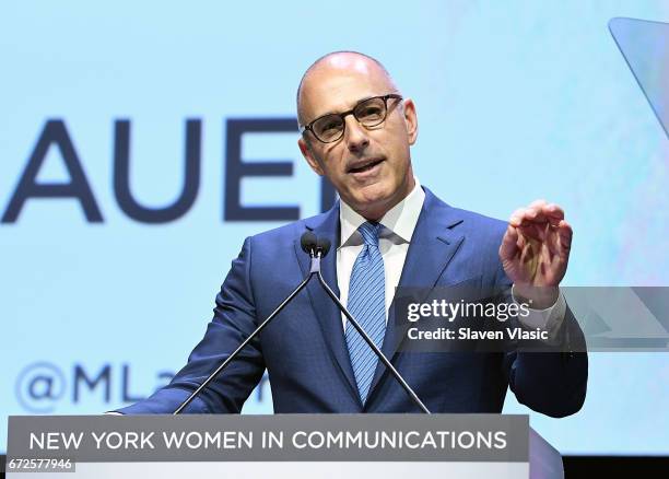 Matt Lauer attends 2017 Matrix Awards at Sheraton New York Times Square on April 24, 2017 in New York City.