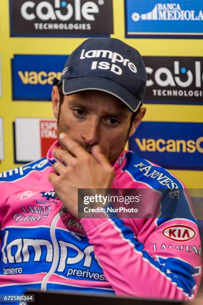 Pictures taken on March 12, 2011 in Chieti, Italy show Michele Scarponi won the 4th stage of Tirreno Adriatico. Italian cyclist Michele Scarponi has...