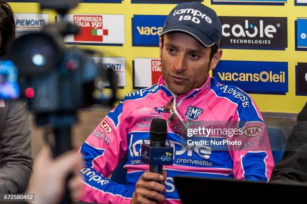 Pictures taken on March 12, 2011 in Chieti, Italy show Michele Scarponi won the 4th stage of Tirreno Adriatico. Italian cyclist Michele Scarponi has...