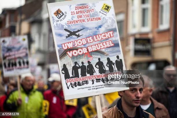 In Zaventem, the city of Brussels Airport, Flemish nationalists of Vlaamse Volksbeweging marched to protest against the city of Brussels which will...