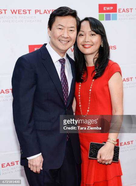 Executive producer/actor Ken Jeong and his wife Tran Ho attend the East West Players 'Radiant' 51st Anniversary Visionary Awards and silent auction...