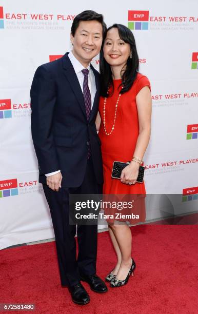 Executive producer/actor Ken Jeong and his wife Tran Ho attend the East West Players 'Radiant' 51st Anniversary Visionary Awards and silent auction...