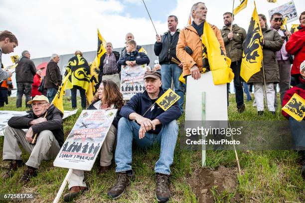 In Zaventem, the city of Brussels Airport, Flemish nationalists of Vlaamse Volksbeweging marched to protest against the city of Brussels which will...