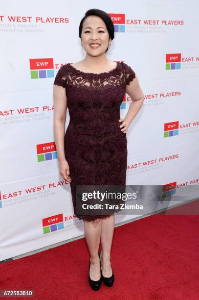 Actress Suzy Nakamura attends the East West Players 'Radiant' 51st Anniversary Visionary Awards and silent auction at Hilton Universal City on April...