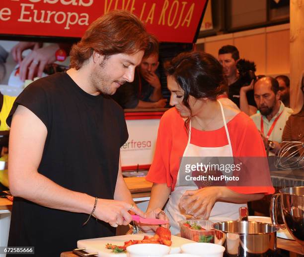 The singer Manu Carrasco attends a promotional event of the ' 'Fresas de Europa' at IFEMA Madrid. Spain April 25, 201