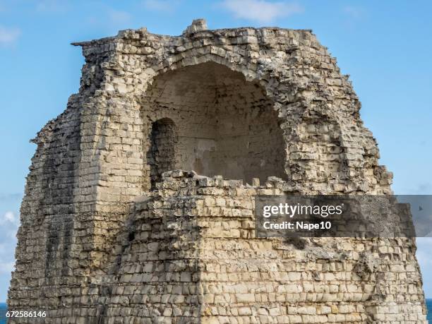 tower dell'orso in otranto italy - otranto stock pictures, royalty-free photos & images