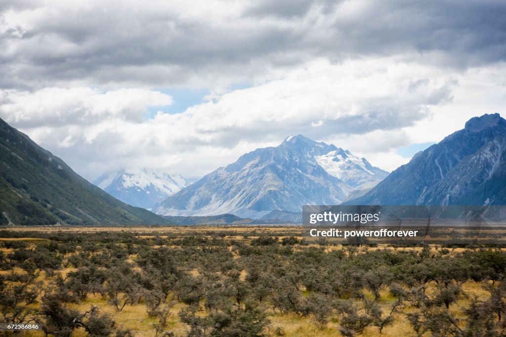 Mount Cook der Neuseeländische Alpen in Neuseeland